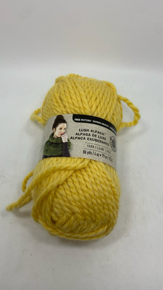 NWT YELLOW ALPACA YARN.