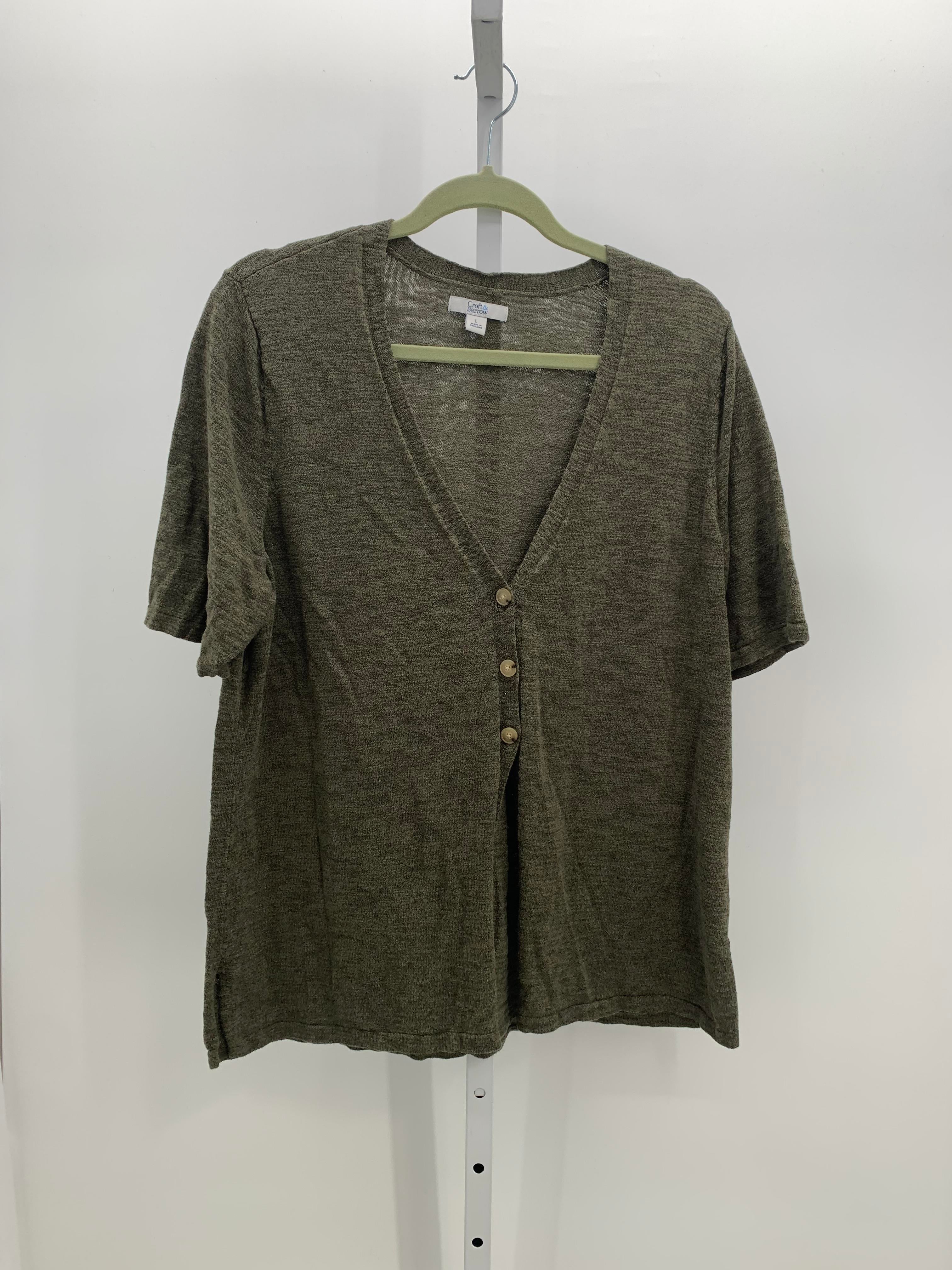 Croft & Barrow Size Large Misses Short Slv Sweater