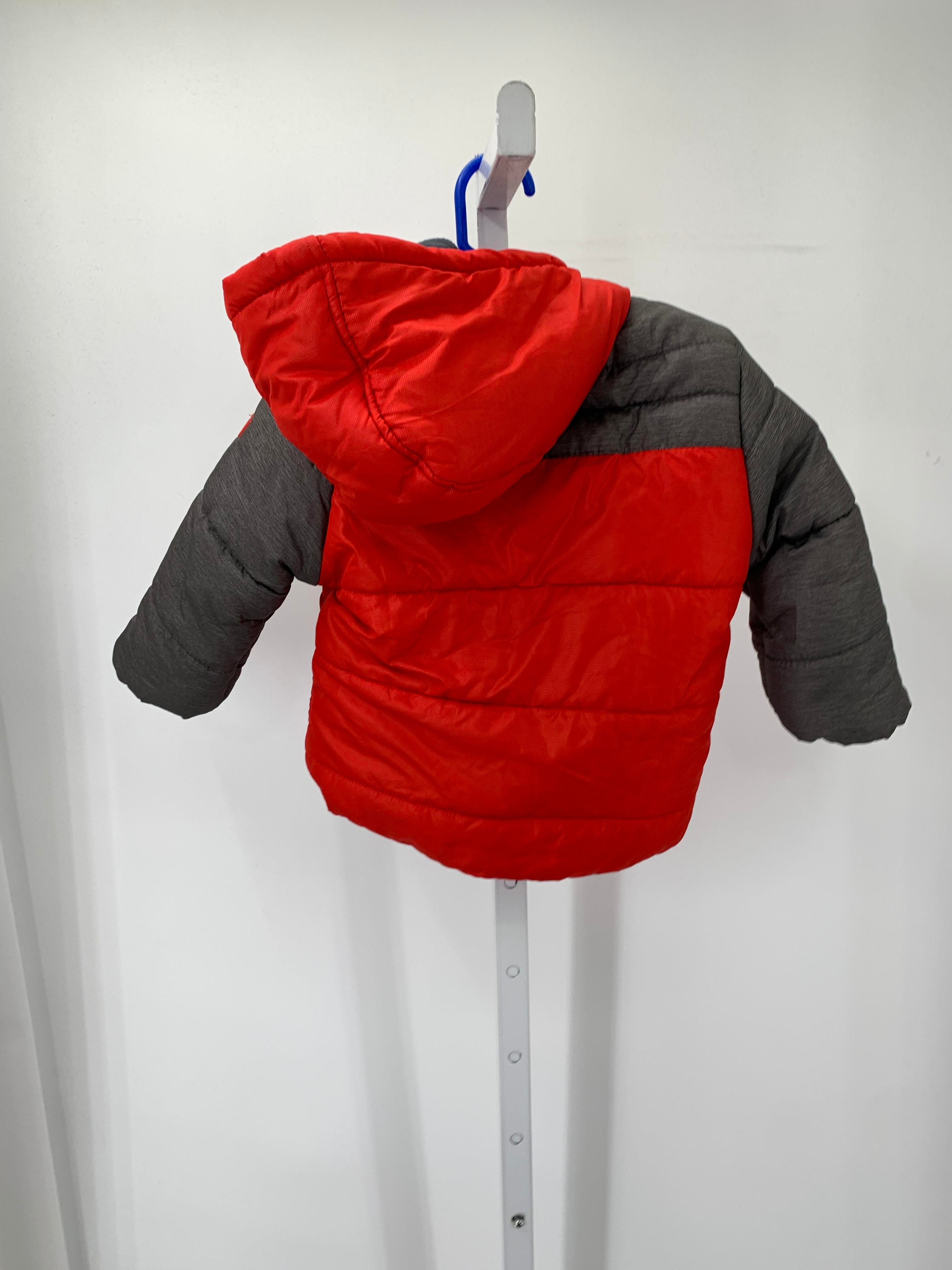 RED HOODED ZIP UP.