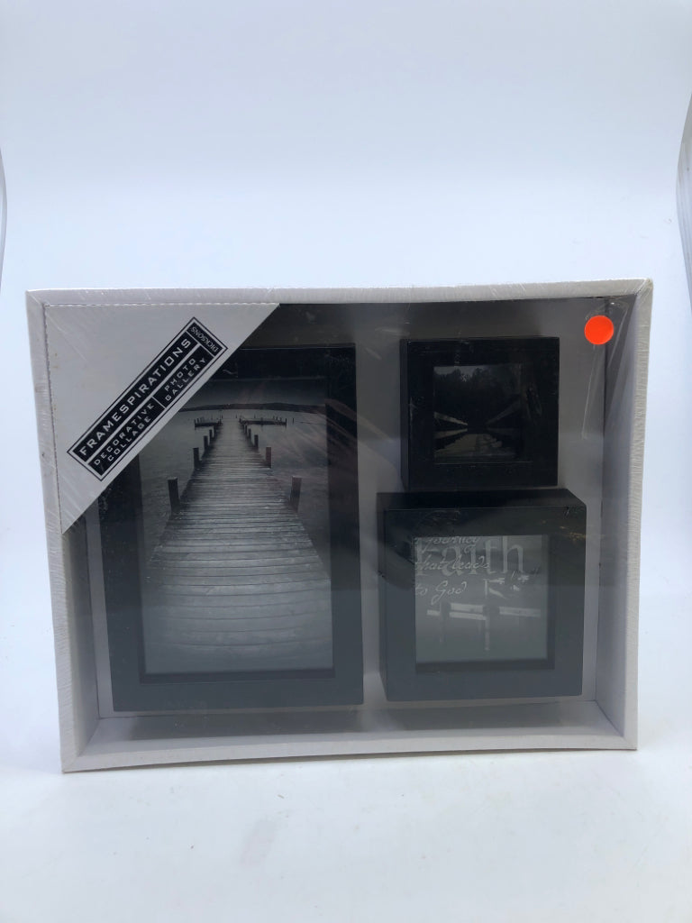 NIP 3PC BLACK GALLERY FRAMES.
