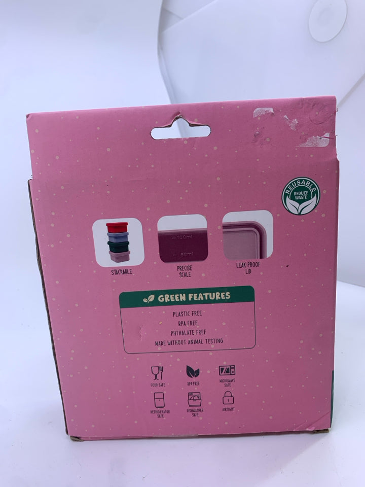 NIB 4PK CHRISTMAS CONDIMENT CONTAINERS