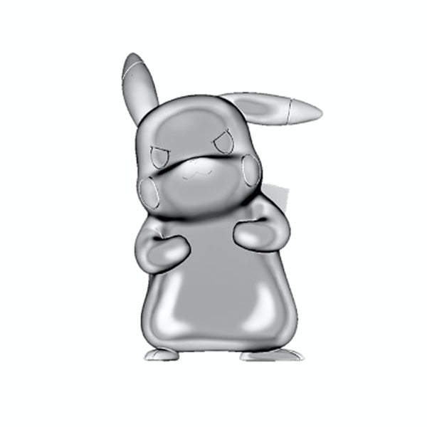 Pokemon Pikachu 3 Silver Figures -