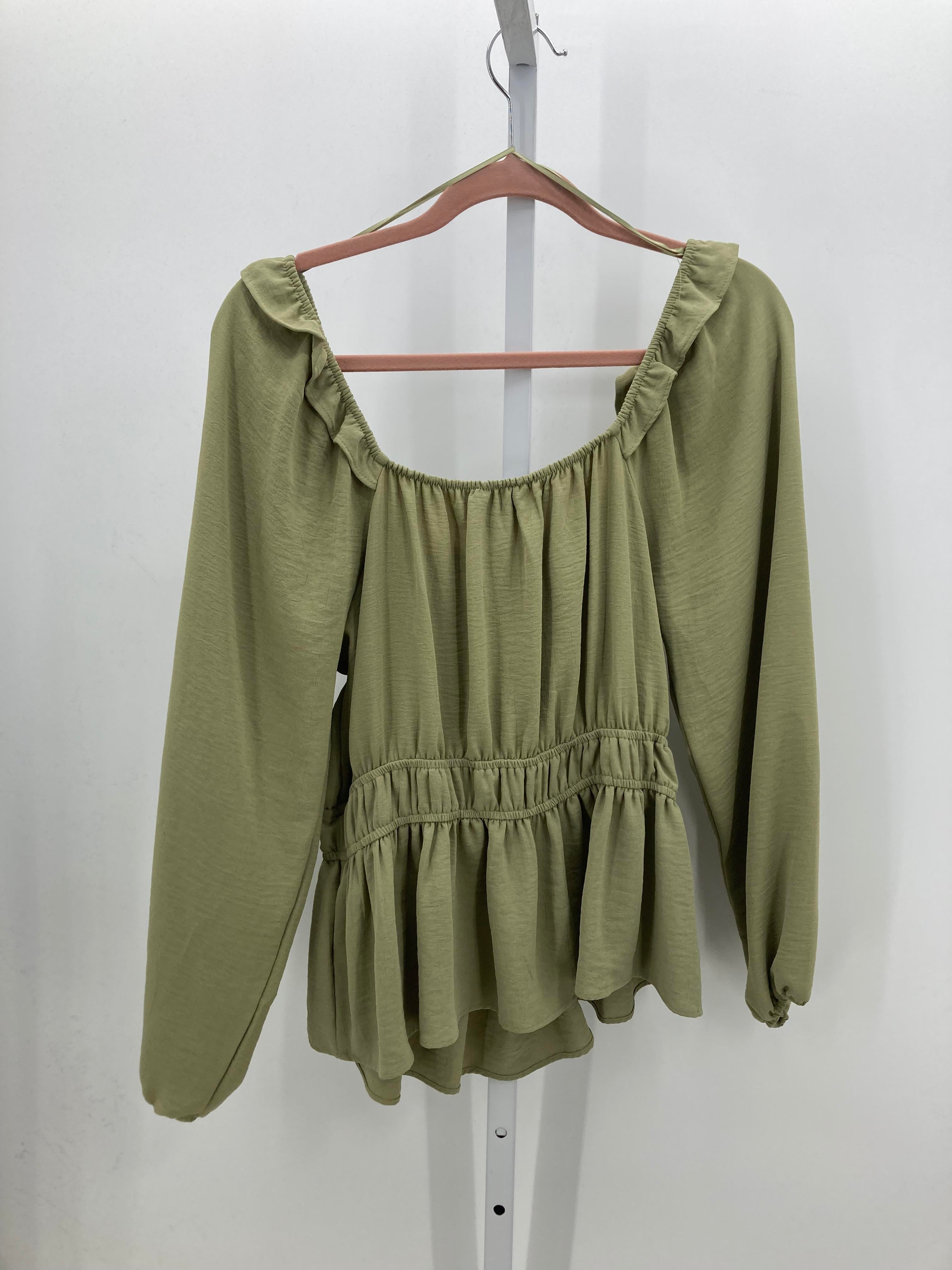Nine West Size Large Misses Long Sleeve Shirt