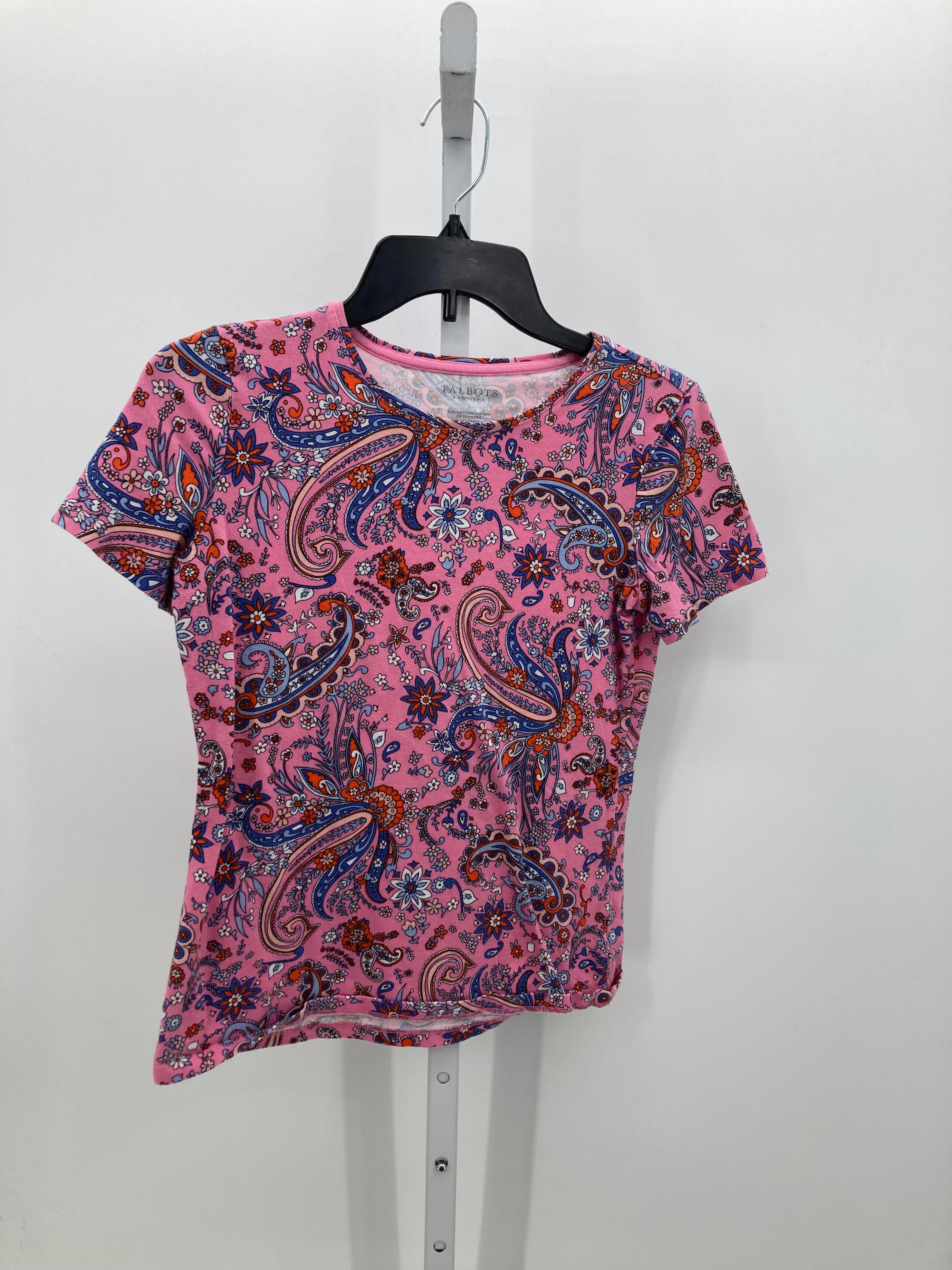 Talbots Size X Small Petite Petite Short Sleeve Shirt