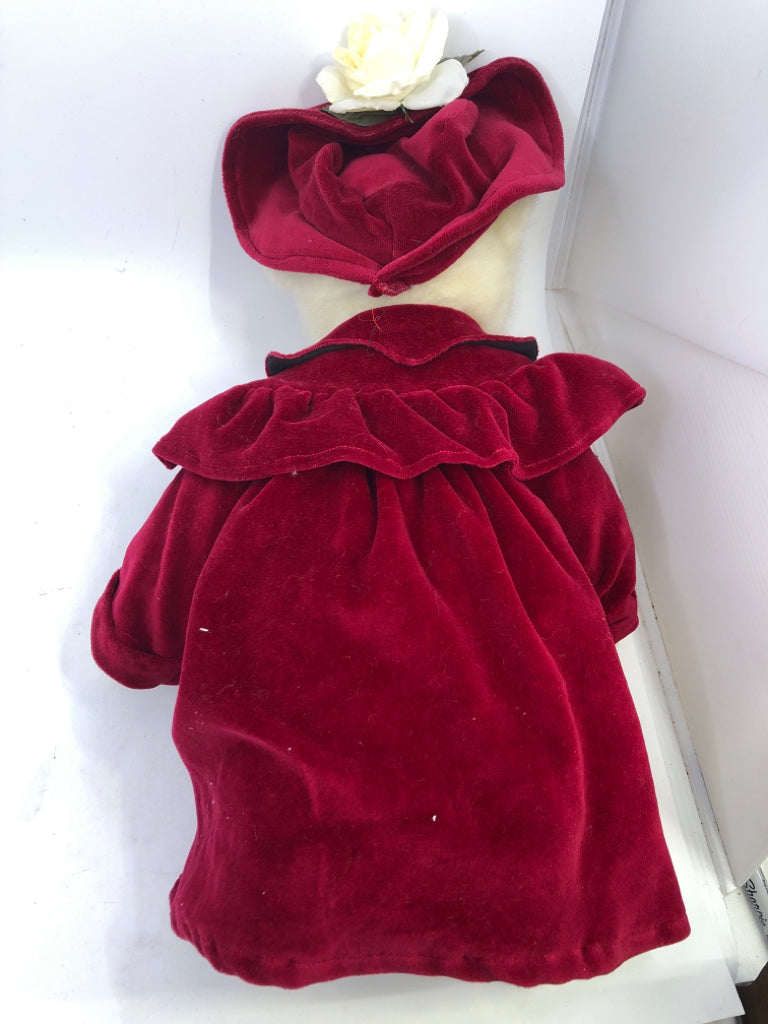 BOYDS BEAR FRANCESA LAFLAME IN RED DRESS
