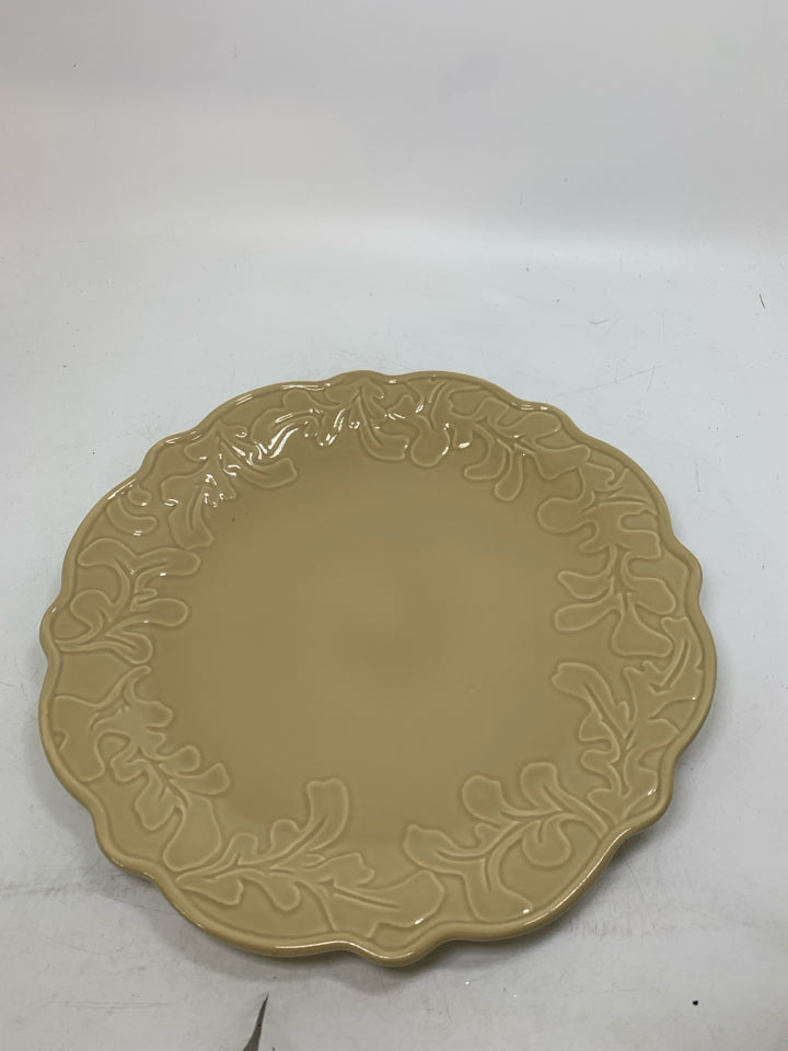 CERAMIC PLATTER W/ EMBOSSED EDGE.
