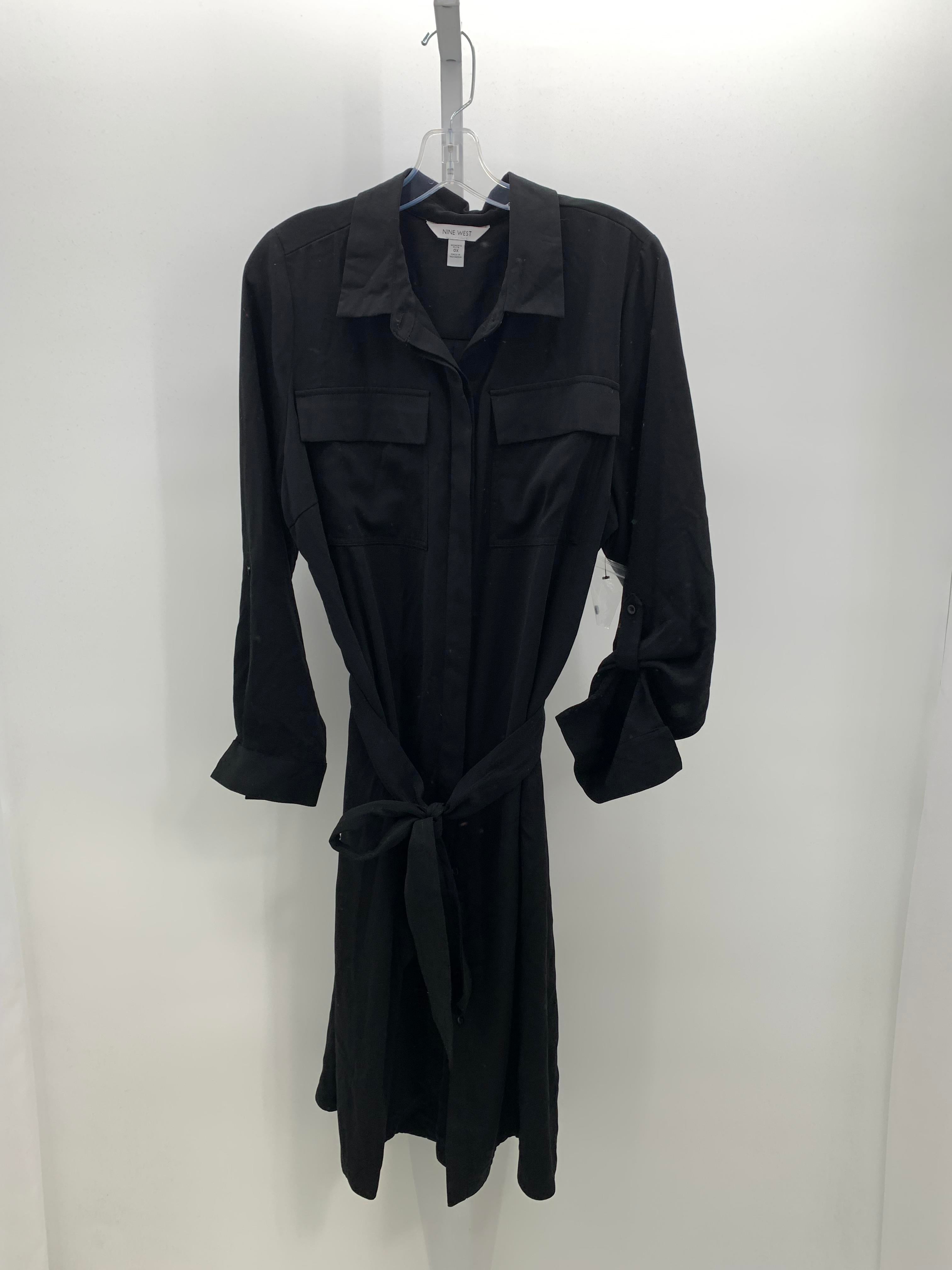 Nine West Size 0X Womens Long Sleeve Dress