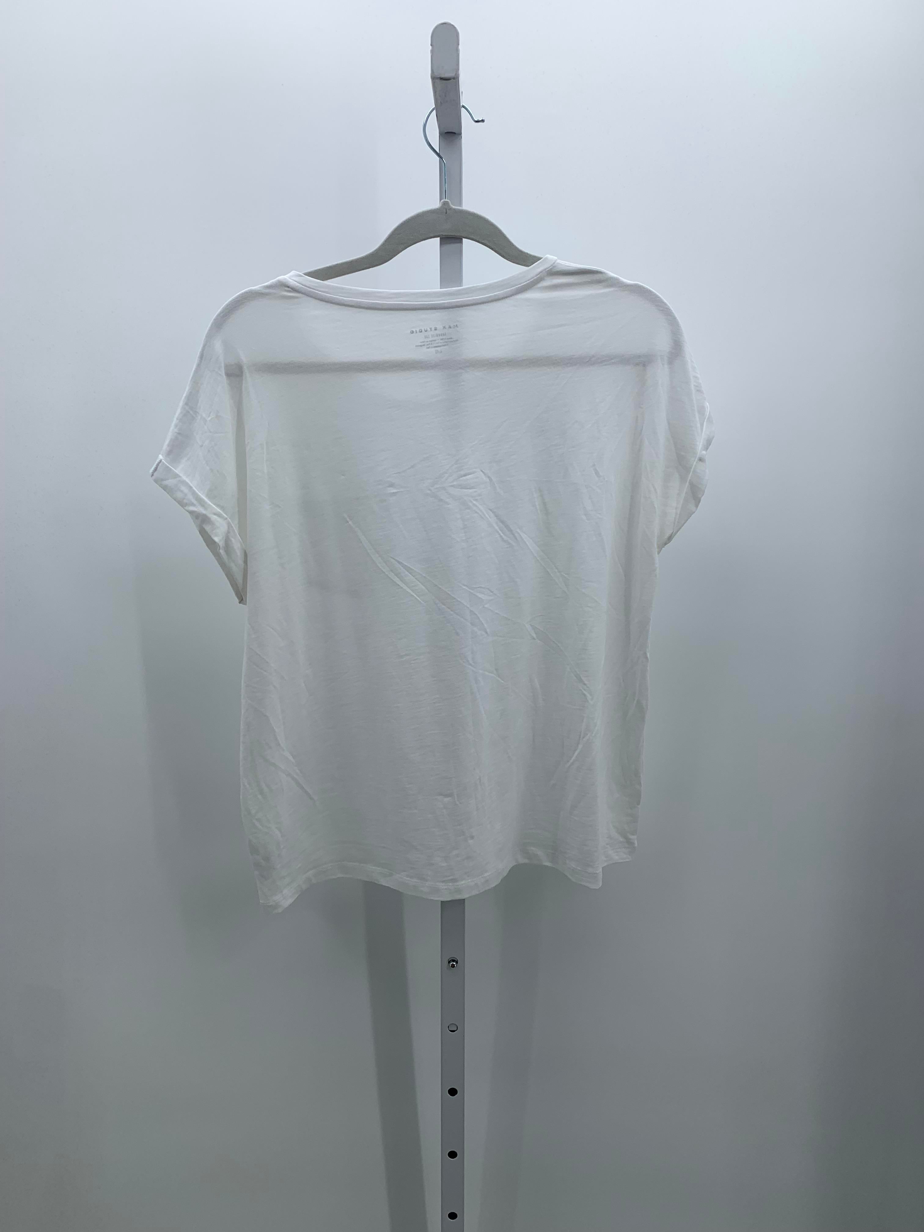 Max Studio Size Large Misses Short Sleeve Shirt