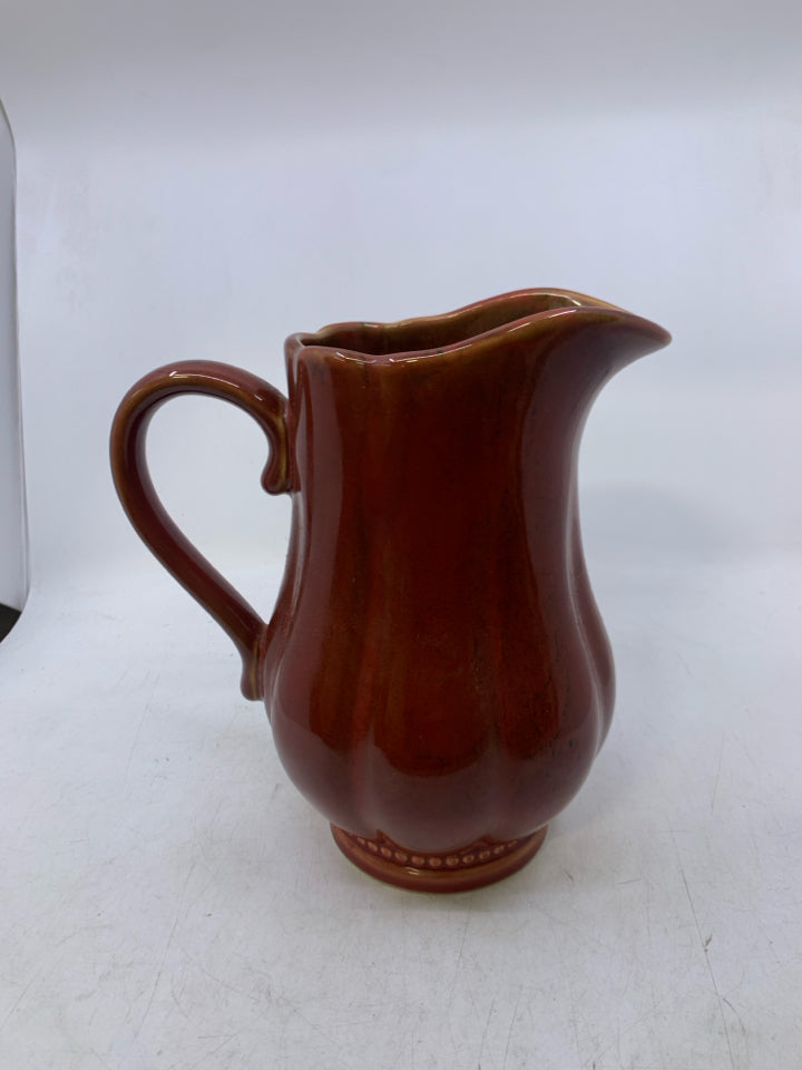 BEADED FOOTED BOTTOM DISTRESSED LOOK PITCHER.