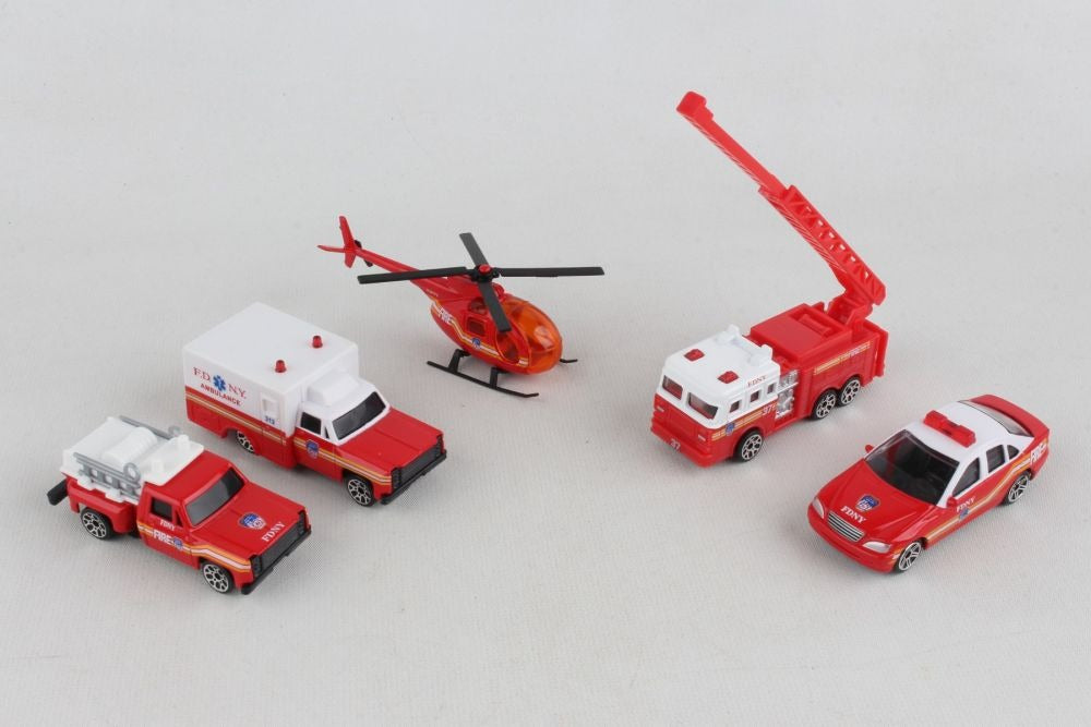 New - FDNY 5pc Vehicle Set