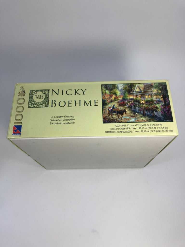 NIB NICKY BOEHME A COUNTRY GREETING PUZZLE.
