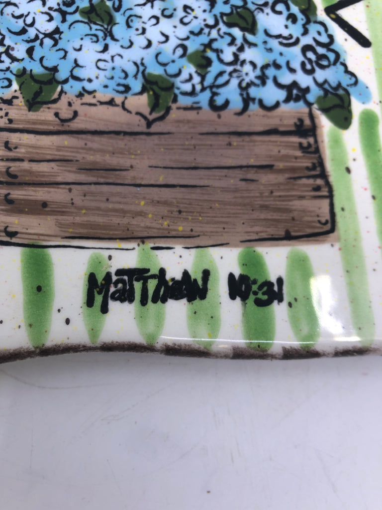 GREEN MOTHERS ARE SPECIAL CERAMIC TRIVET/ CANDLE PLATE.