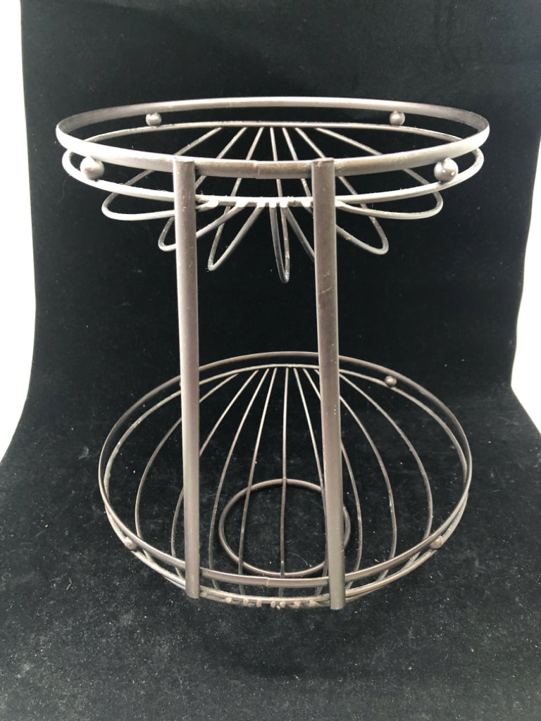 WIRE 2-TIERED FRUIT HOLDER.