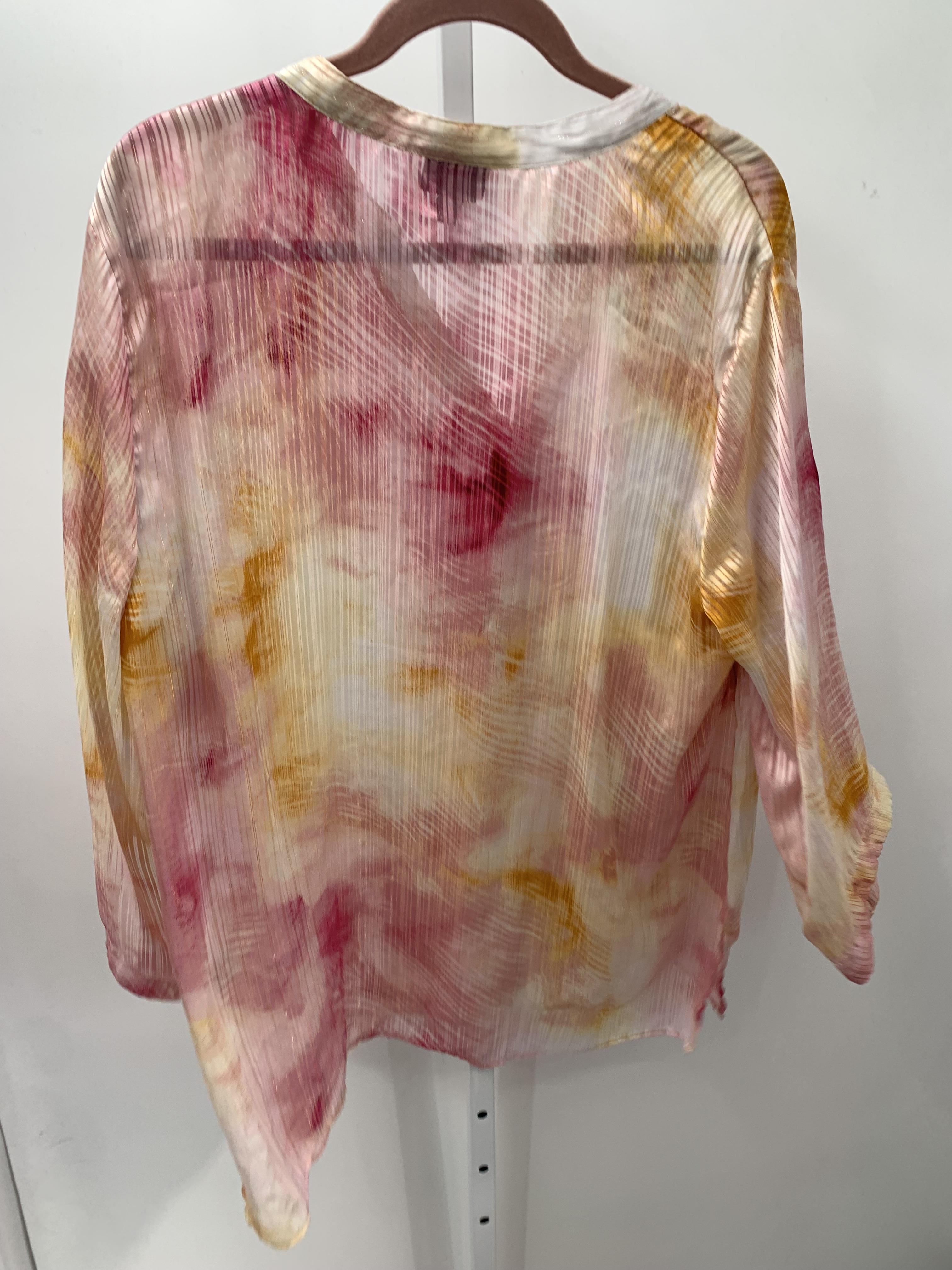JM Collection Size XXL Misses 3/4 Sleeve Shirt
