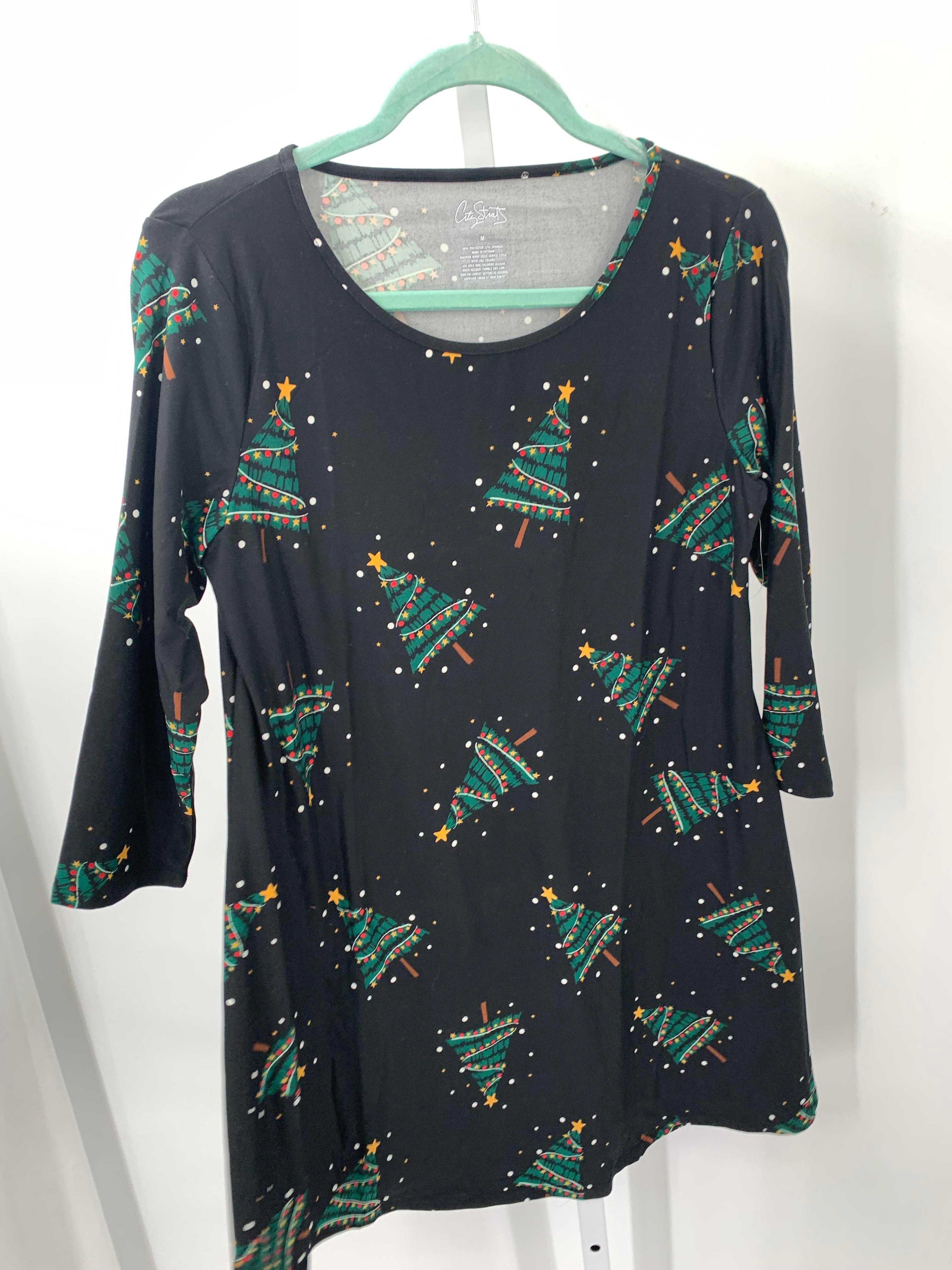 NEW LONG SLV DRESS XMAS KNIT