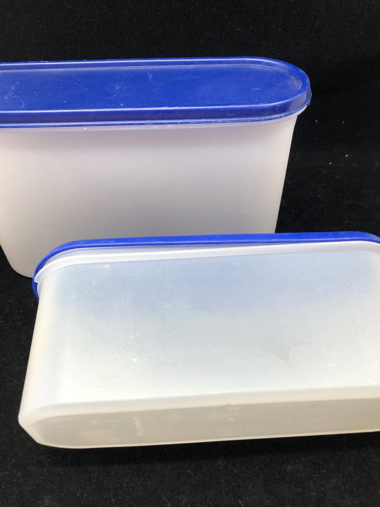 2pc BLUE TUPPERWARE.