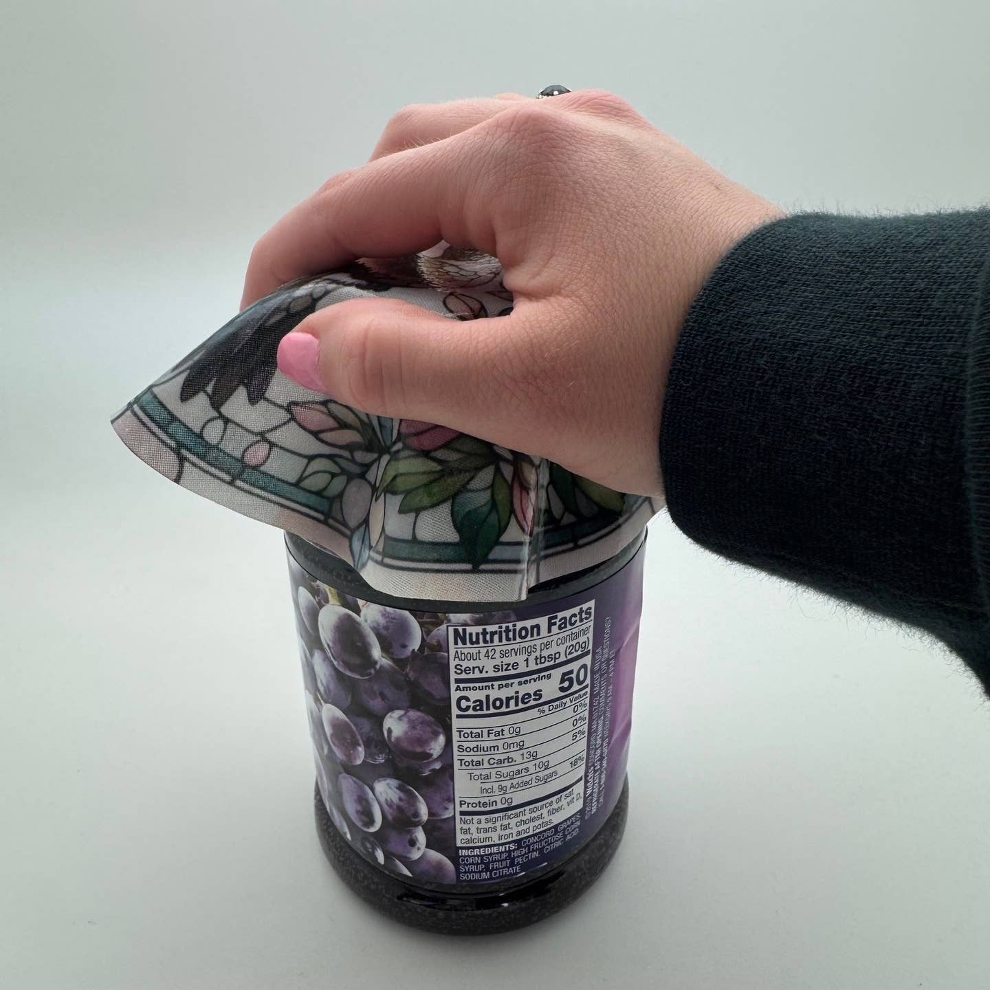 New - Andreas Silicone Jar Opener - Hummingbird - Stained Glass