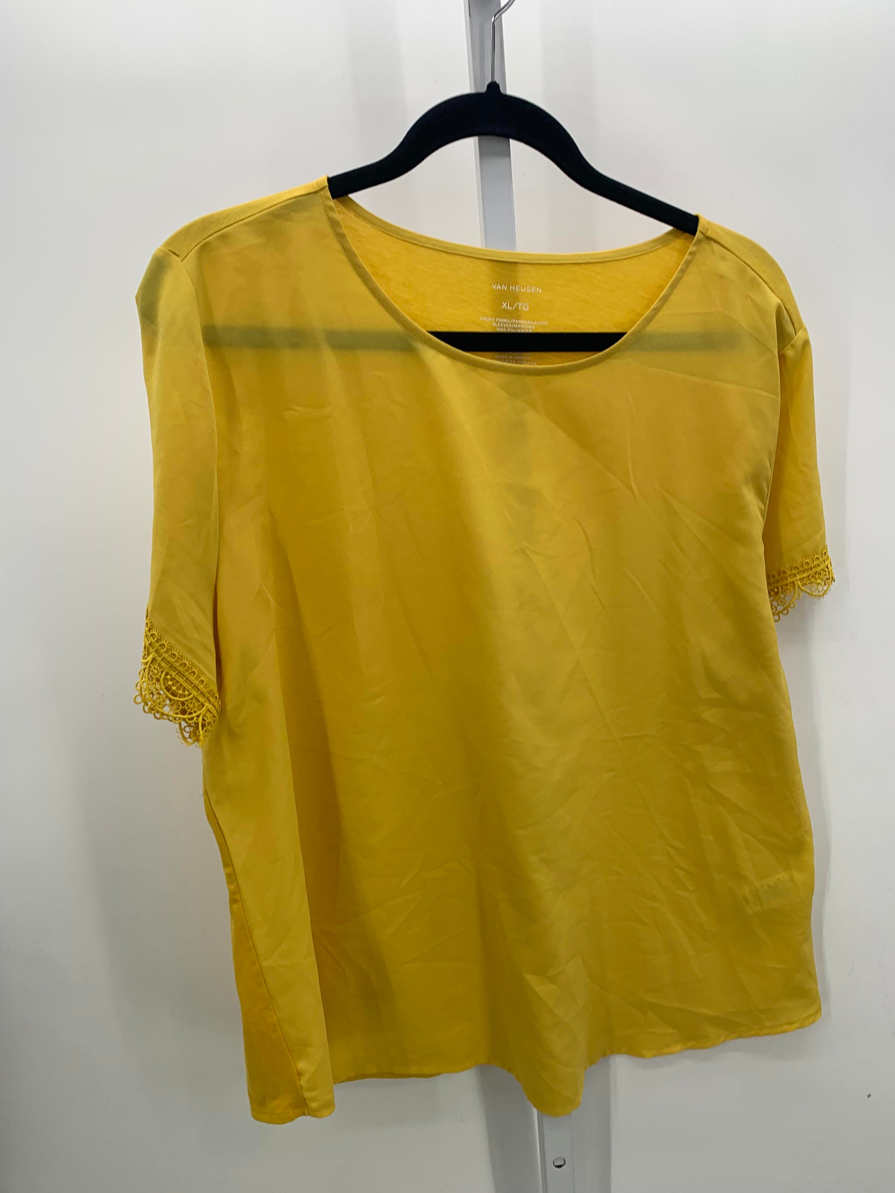Van Heusen Size Extra Large Misses Short Sleeve Shirt