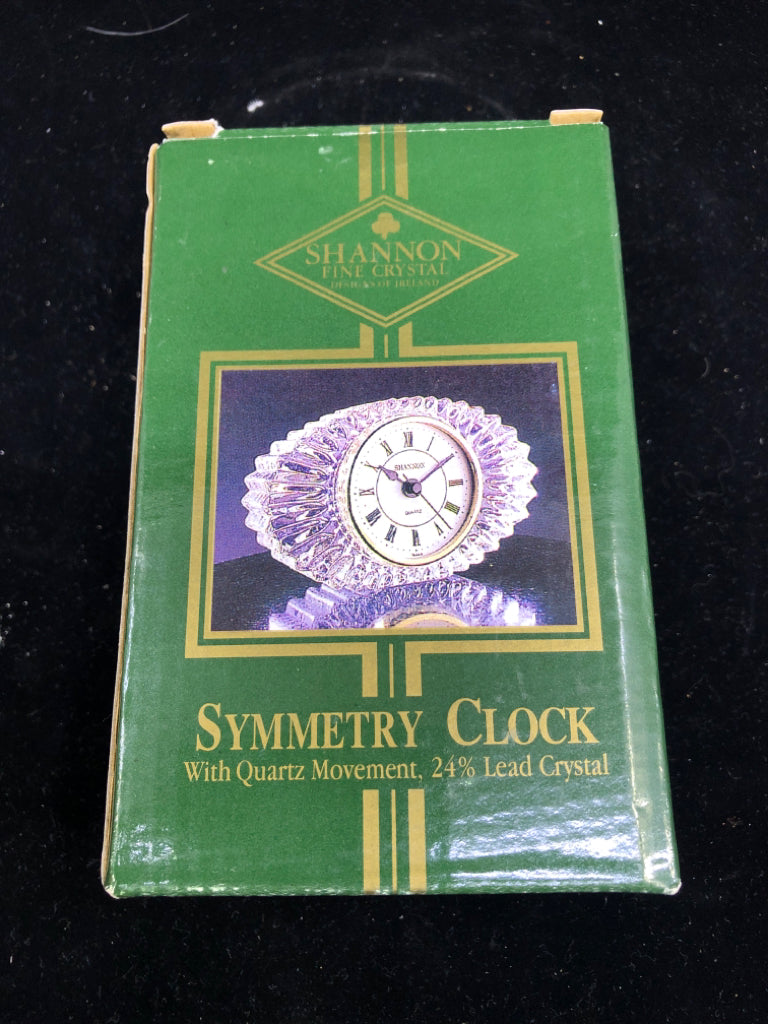 NIB SHANNON CRYSTAL CLOCK.