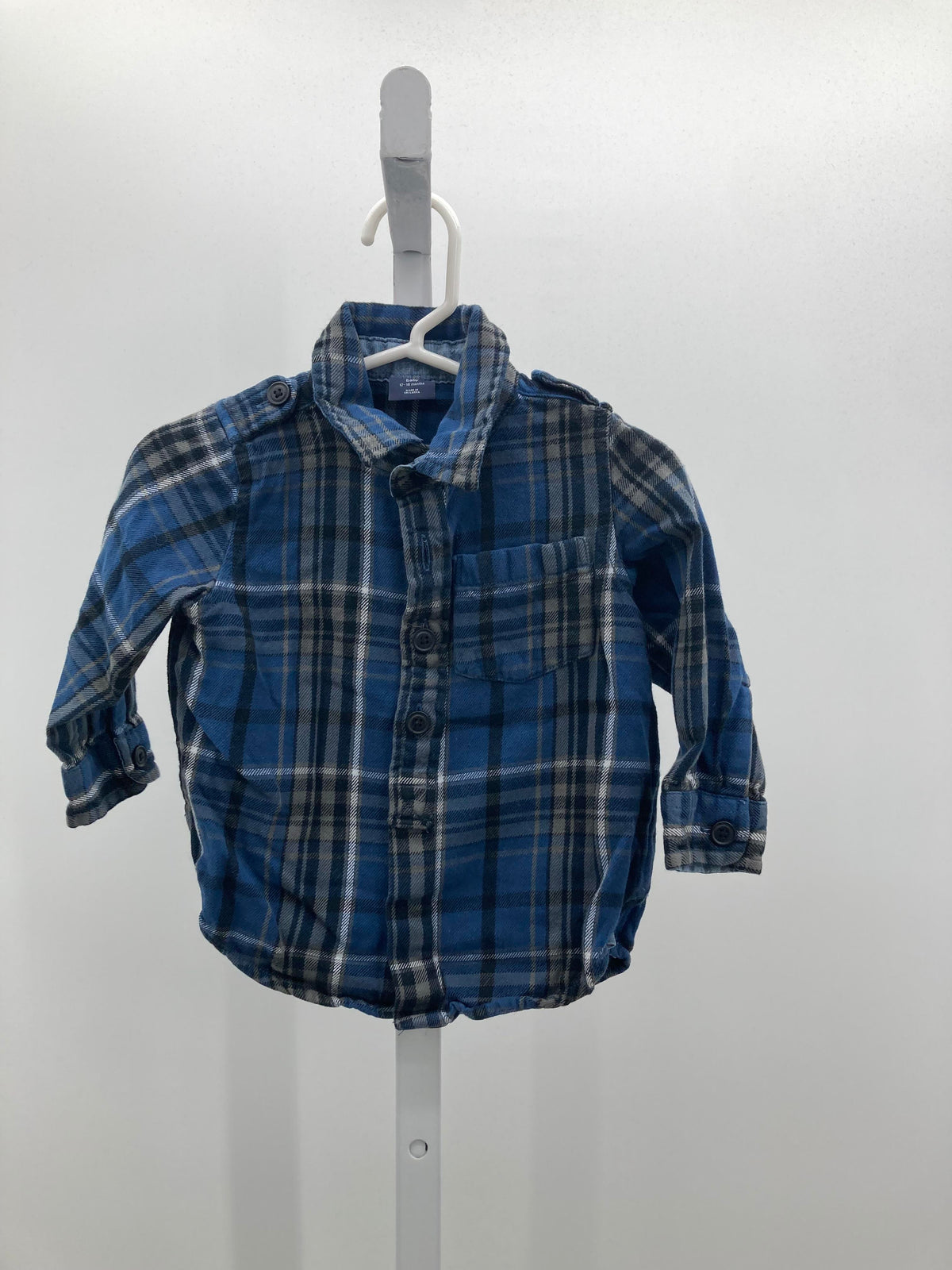 PLAID BTN DOWN