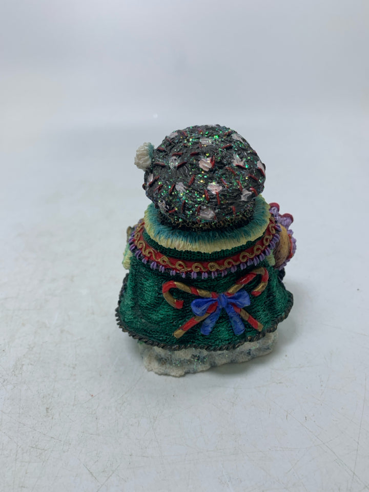VTG CRINKLE CLAUS "PARIS CRINKLE" RESIN SANTA.