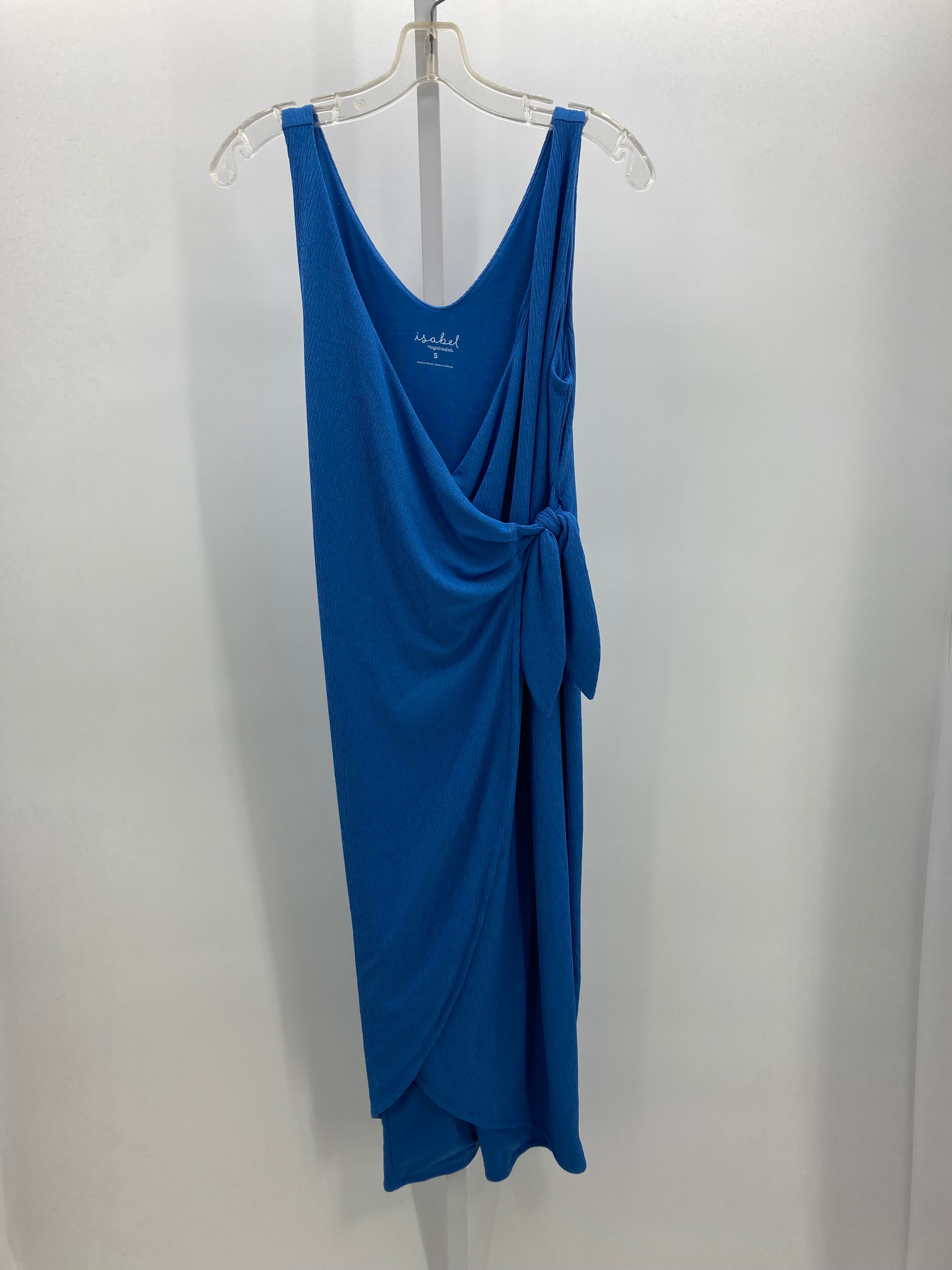 Isabel Blue Size Small Maternity Sleeveless Dress