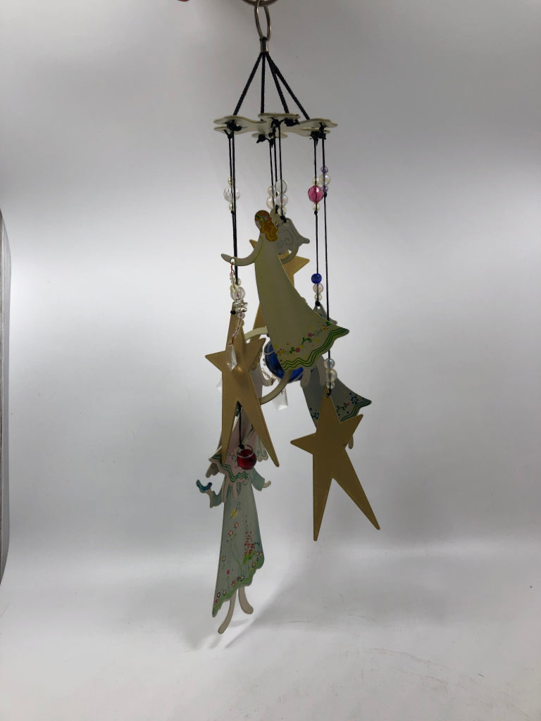 ANGELS W/GLASS BEADS WIND CHIME.