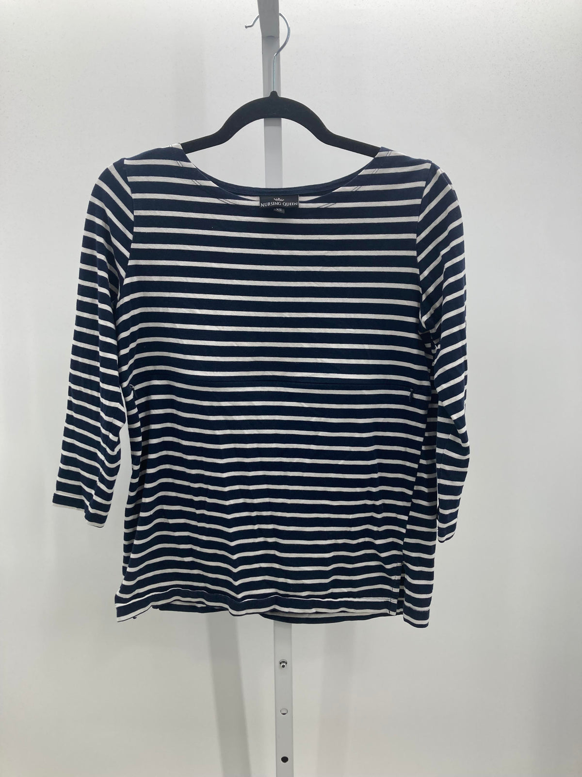 Navy Size X Small Maternity 3/4 Sleeve Shirt