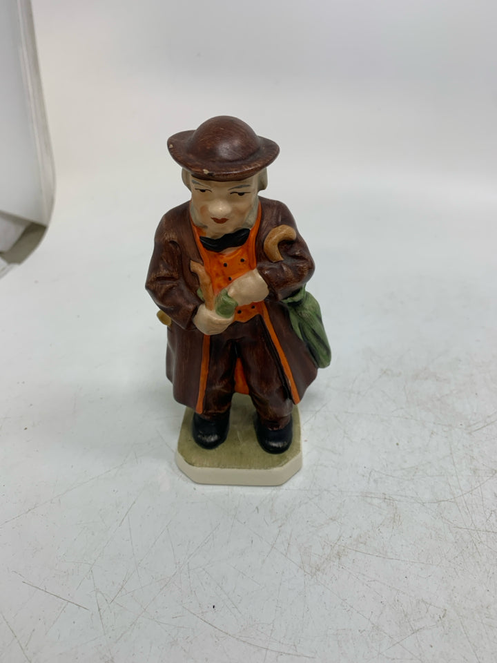 VTG FRIEDEL GERMAN MAN HOLDING UMBRELLA FIGURINE.