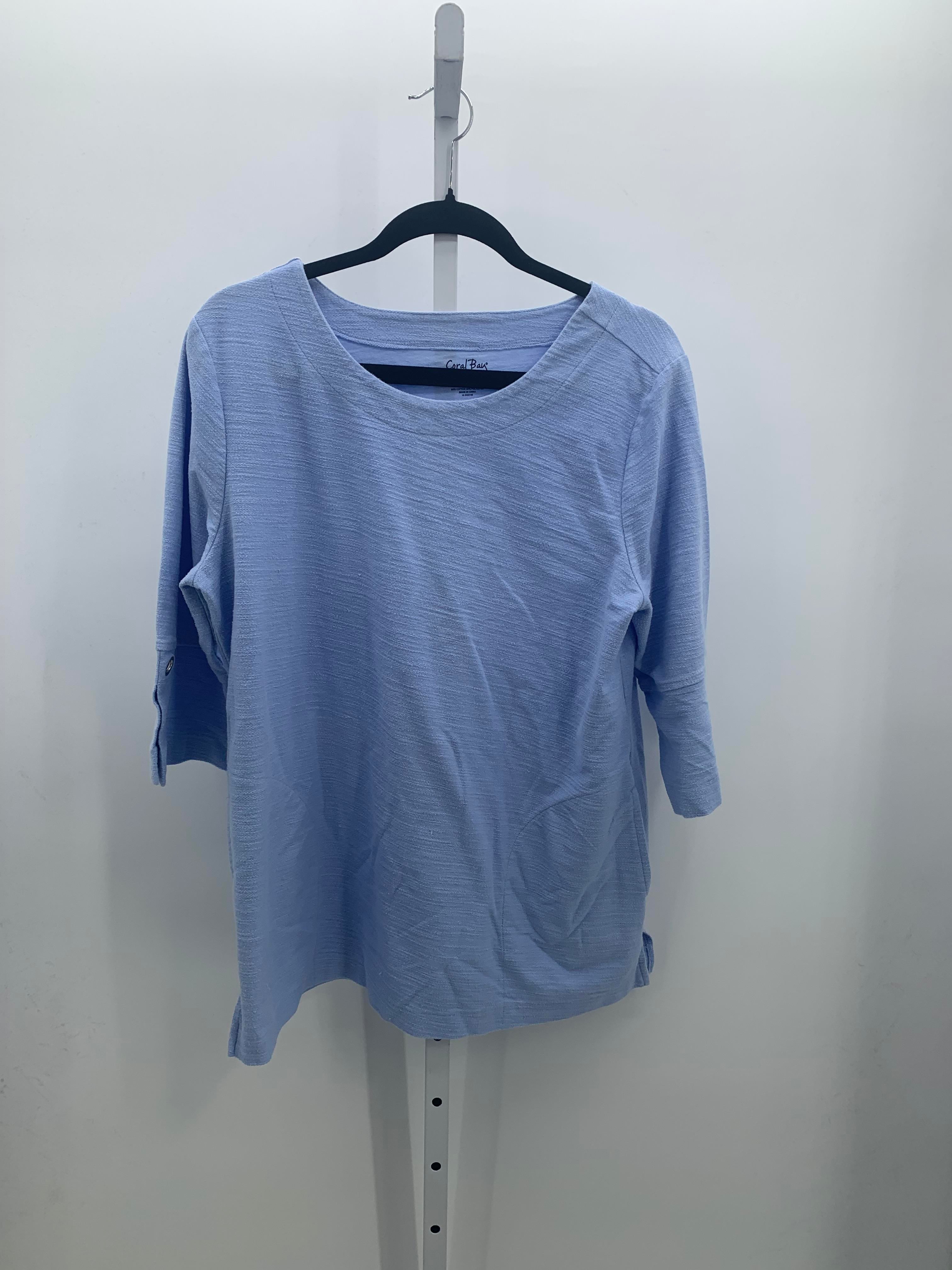 Coral Bay Size Large Misses 3/4 Sleeve Shirt