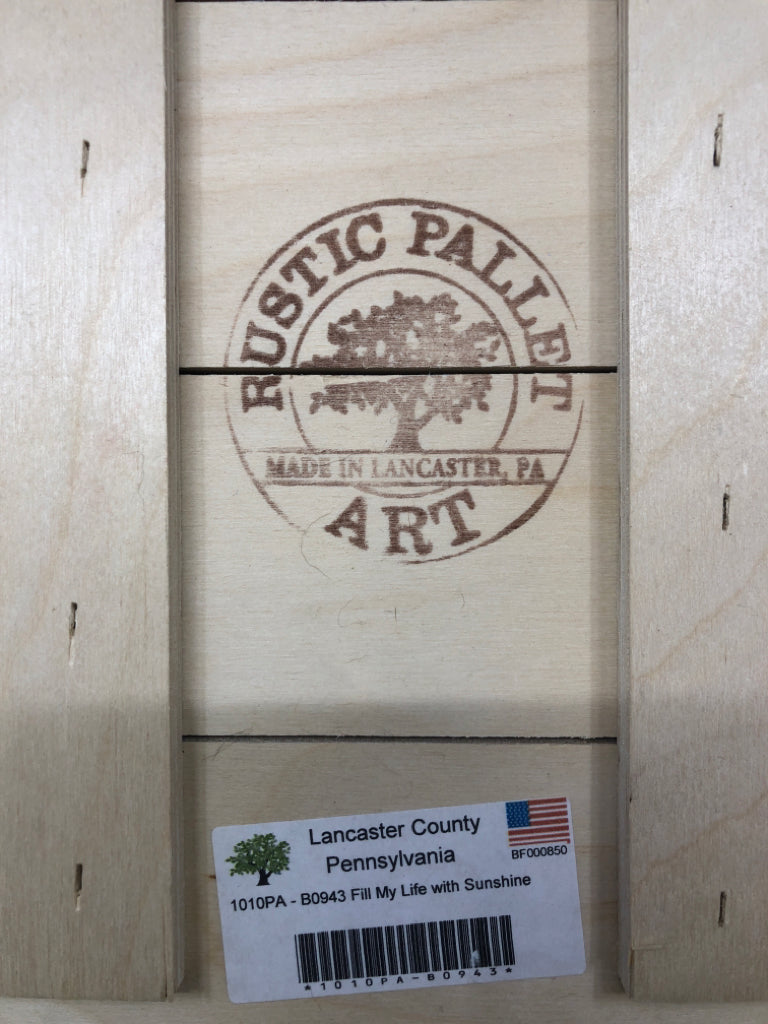 FAMILY YOU FILL MY LIFE W/ SUNSHINE WALL ART.