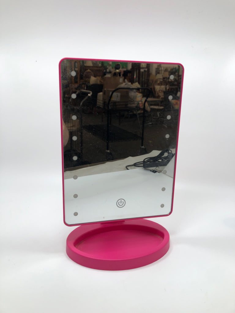 PINK LIGHT UP MIRROR.