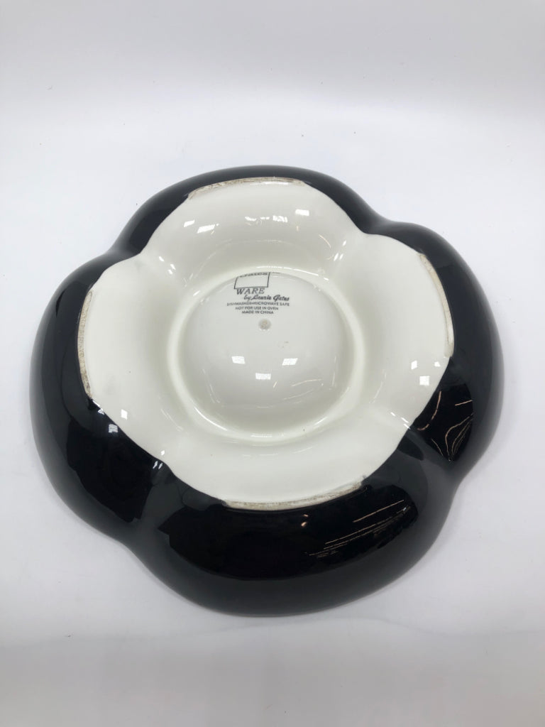 DIVIDED CERAMIC LEAF TRAY.