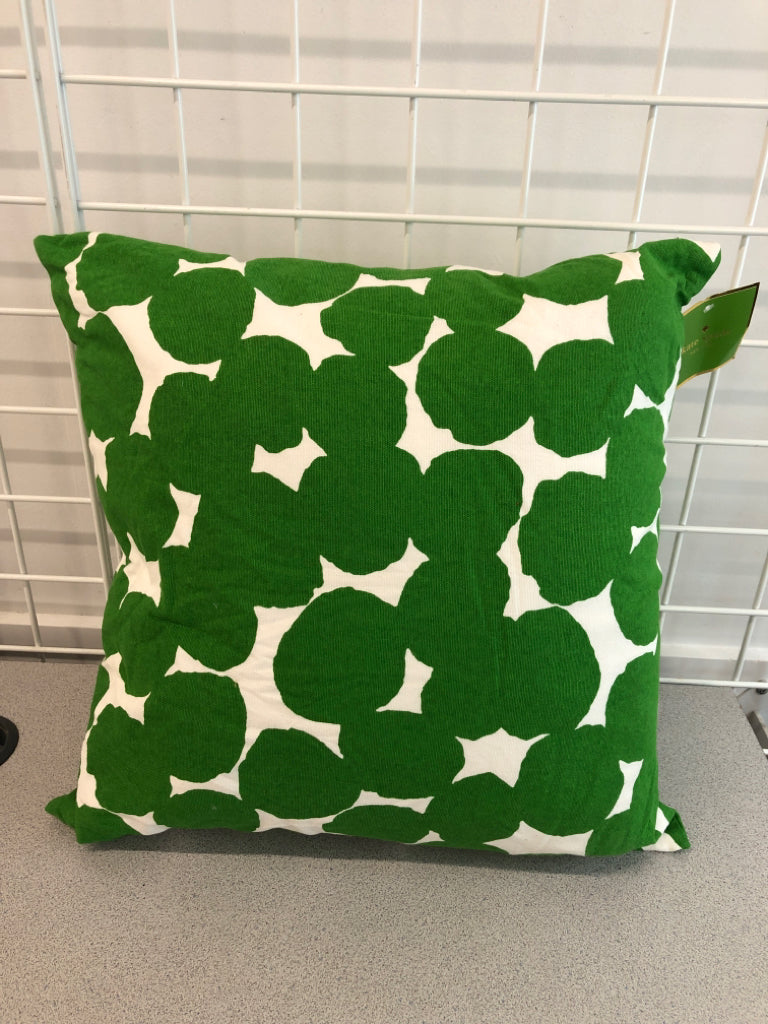 NWT KATE SPADE GREEN DOTTED PILLOW.