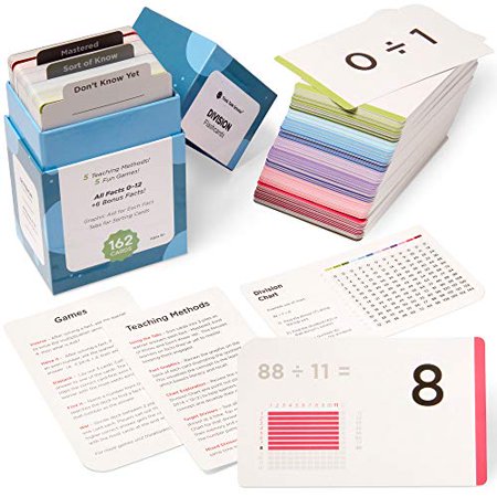 Think Tank Scholar 162 Division Flash Cards Set (Award Winning) All Facts 0-12 f