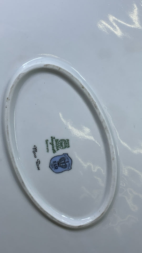 VTG BAVARIA BRIAR MOSS ROSE SERVING PLATTER.