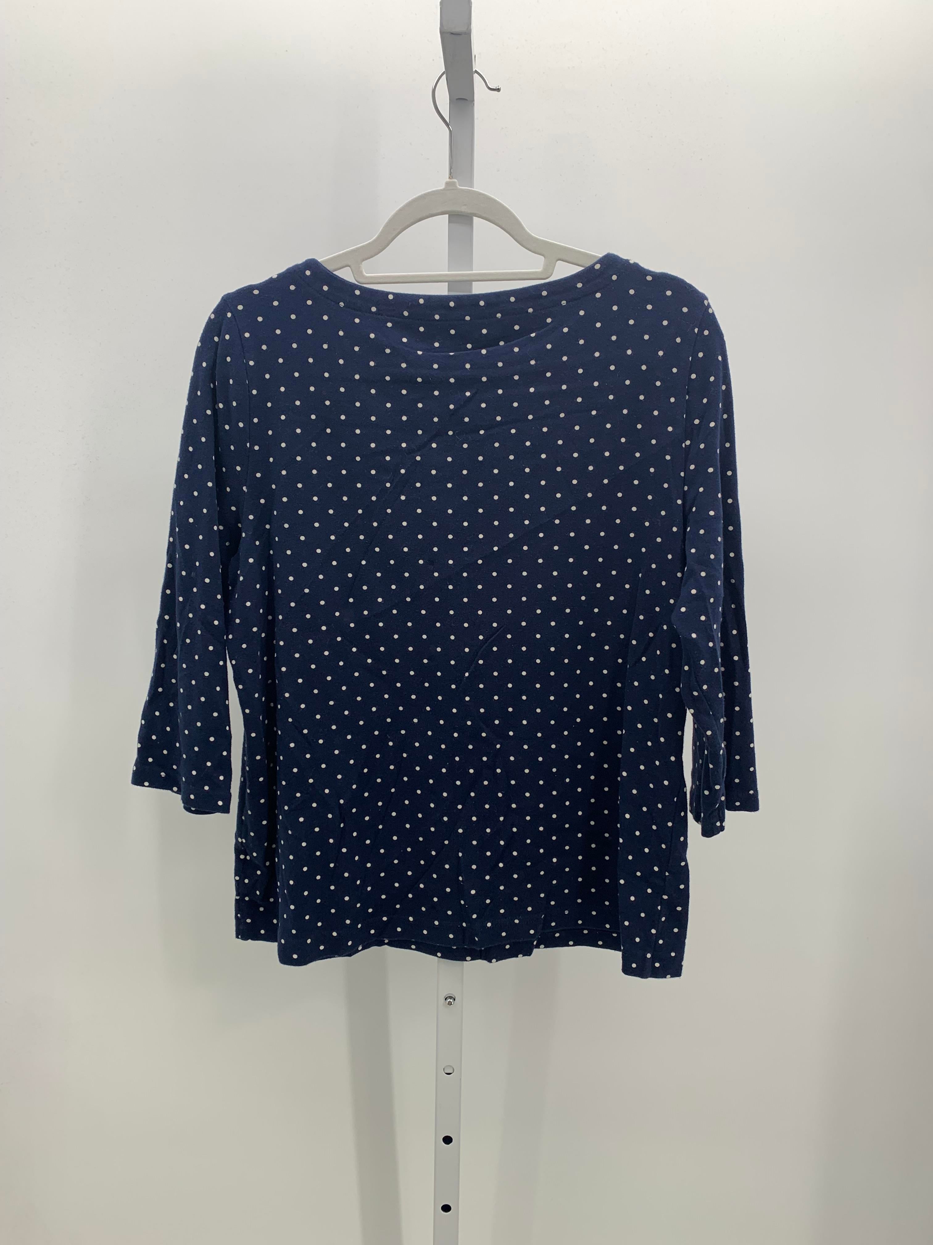 Croft & Barrow Size Large Misses 3/4 Sleeve Shirt