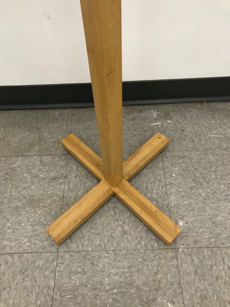 WOODEN COAT RACK.