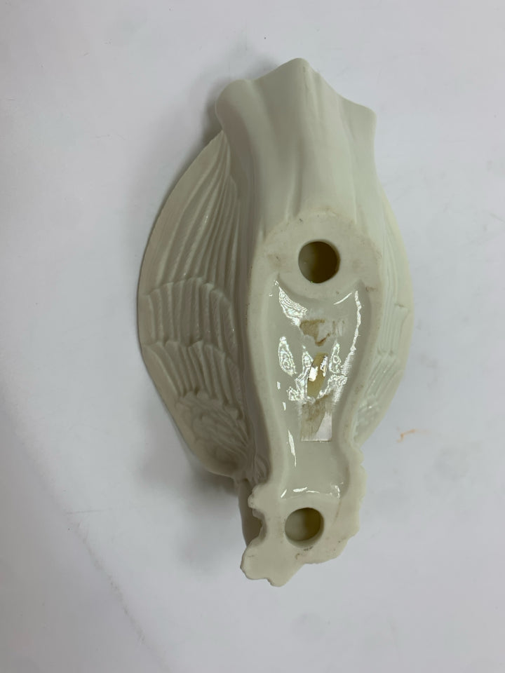 PORCELAIN ANGEL DISH.