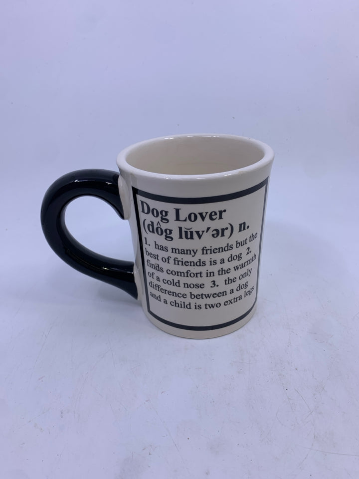 "DOG LOVER" DEFINITION COFFEE MUG.