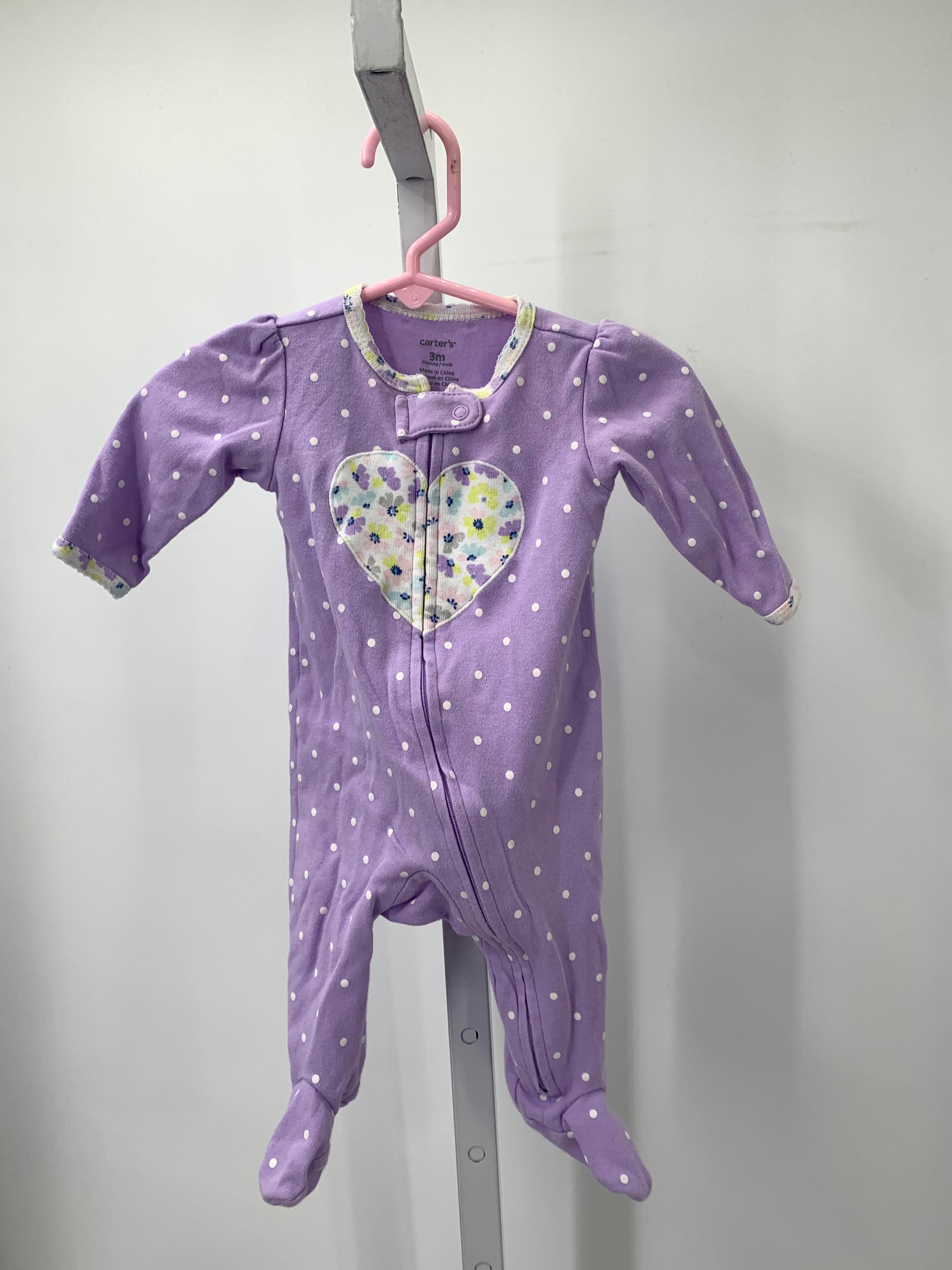 Carters Size 3 Months Girls Long Slv. Romper