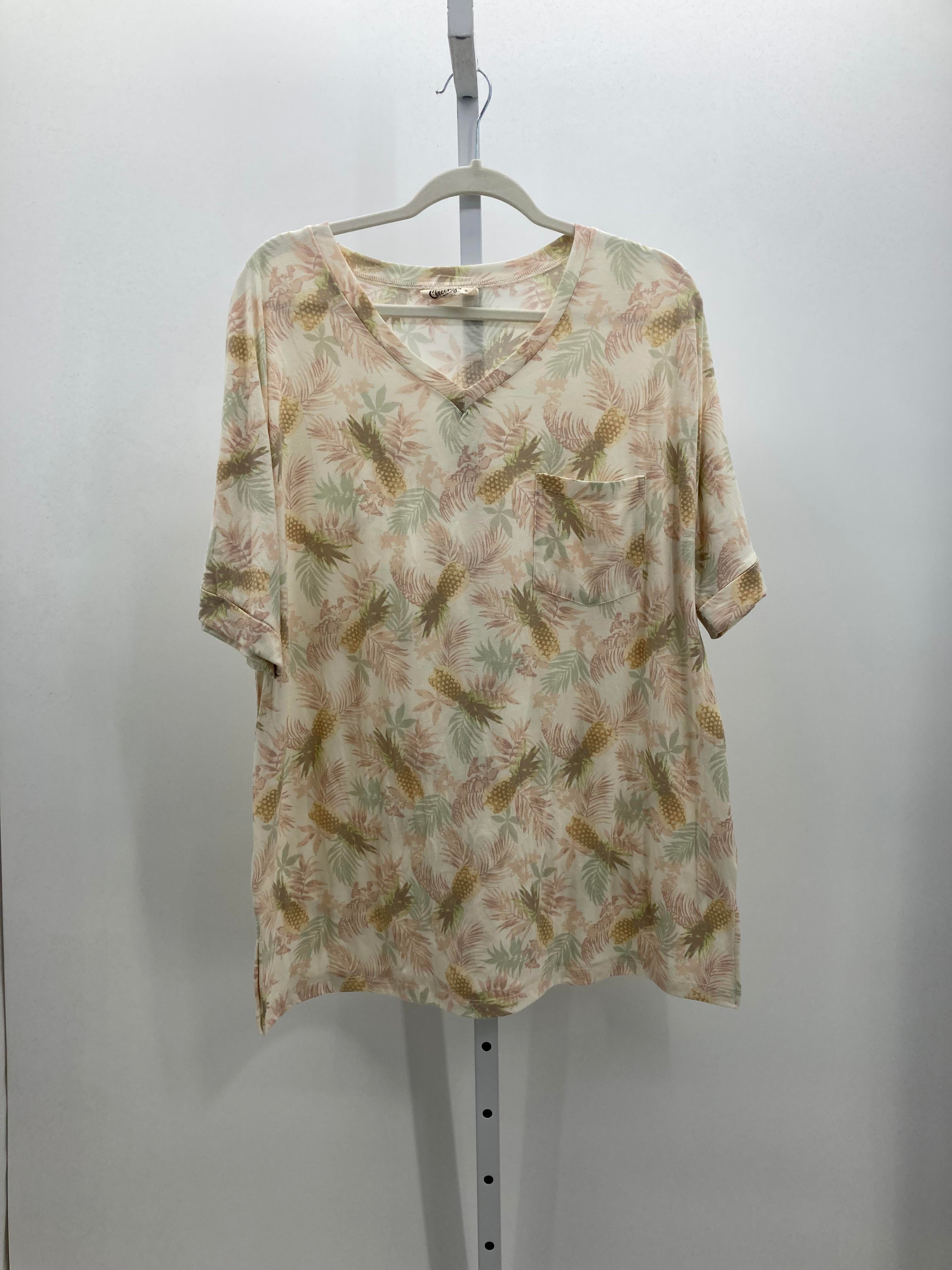 Size Extra Large Misses Short Sleeve Shirt