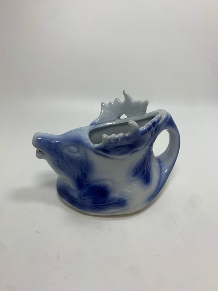 BLUE MOOSE HEAD CREAMER.