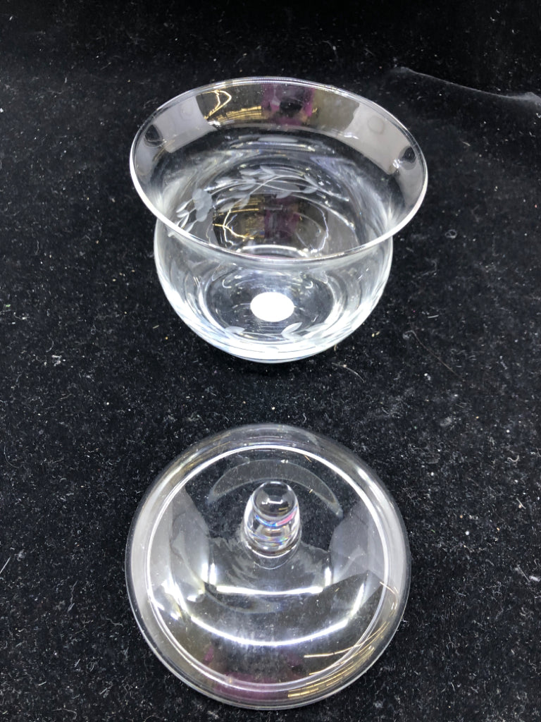2PC PRINCESS HOUSE ETCHED SUGAR AND CREAMER.