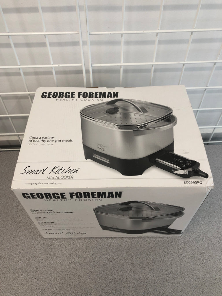 NIB GEORGE FORMAN SMART KITCHEN MULTI-COOKER.
