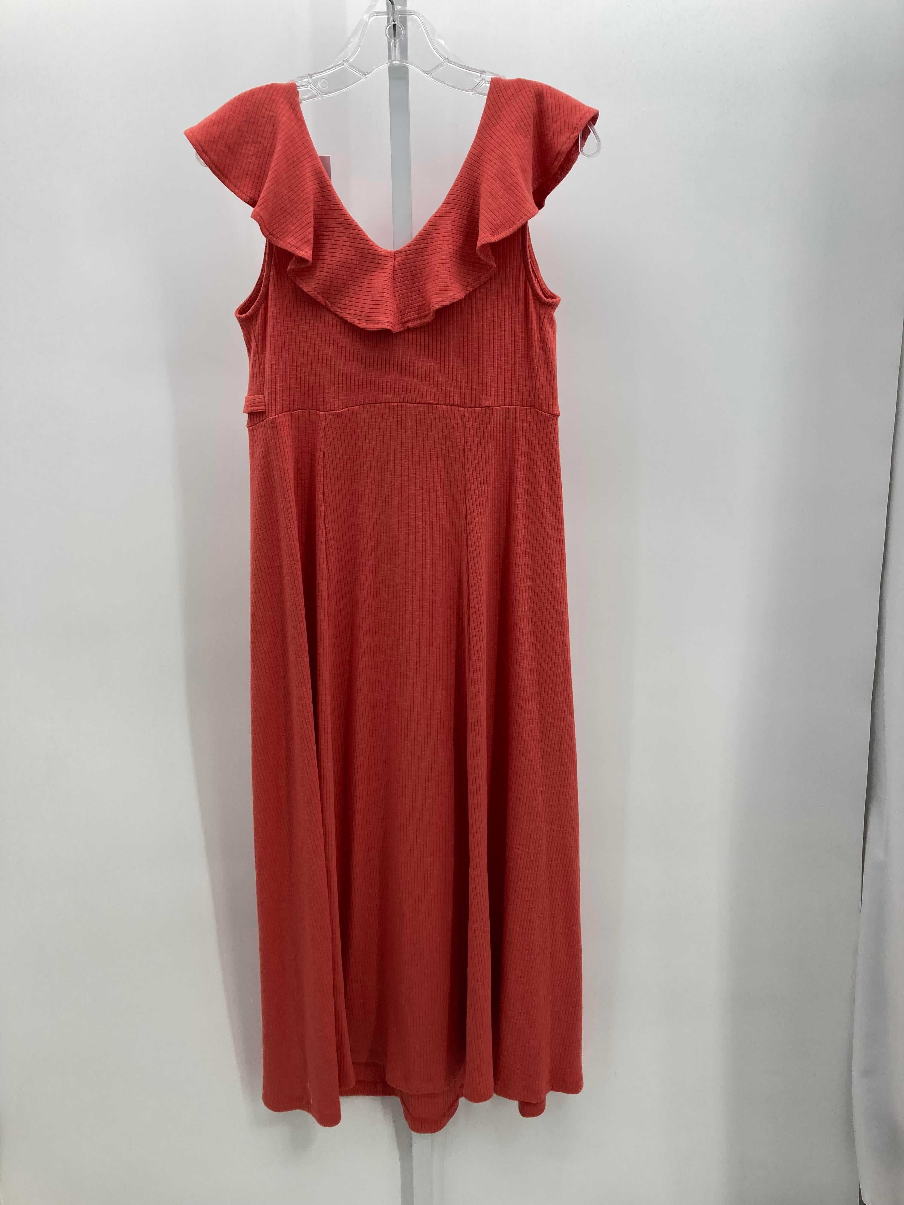 Isabel Coral Size X Small Maternity Sleeveless Dress