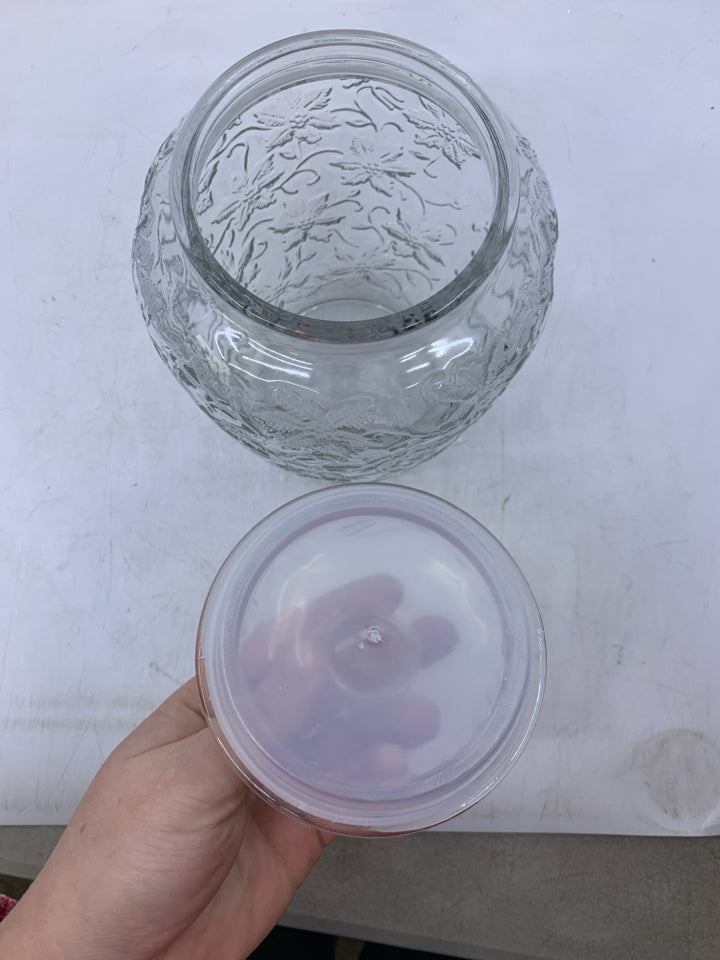 POINSETTIA PRINCESS HOUSE CANISTER.