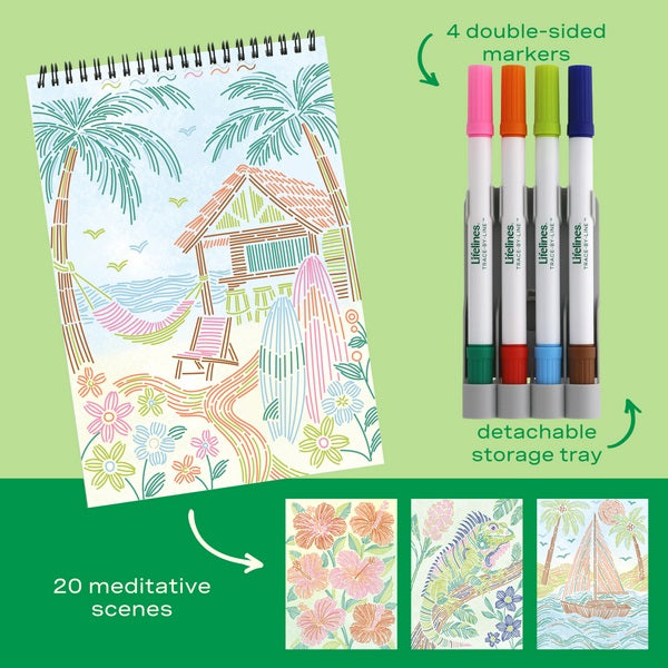 New - FlowArt®: Trace-By-Line, Tropical Paradise