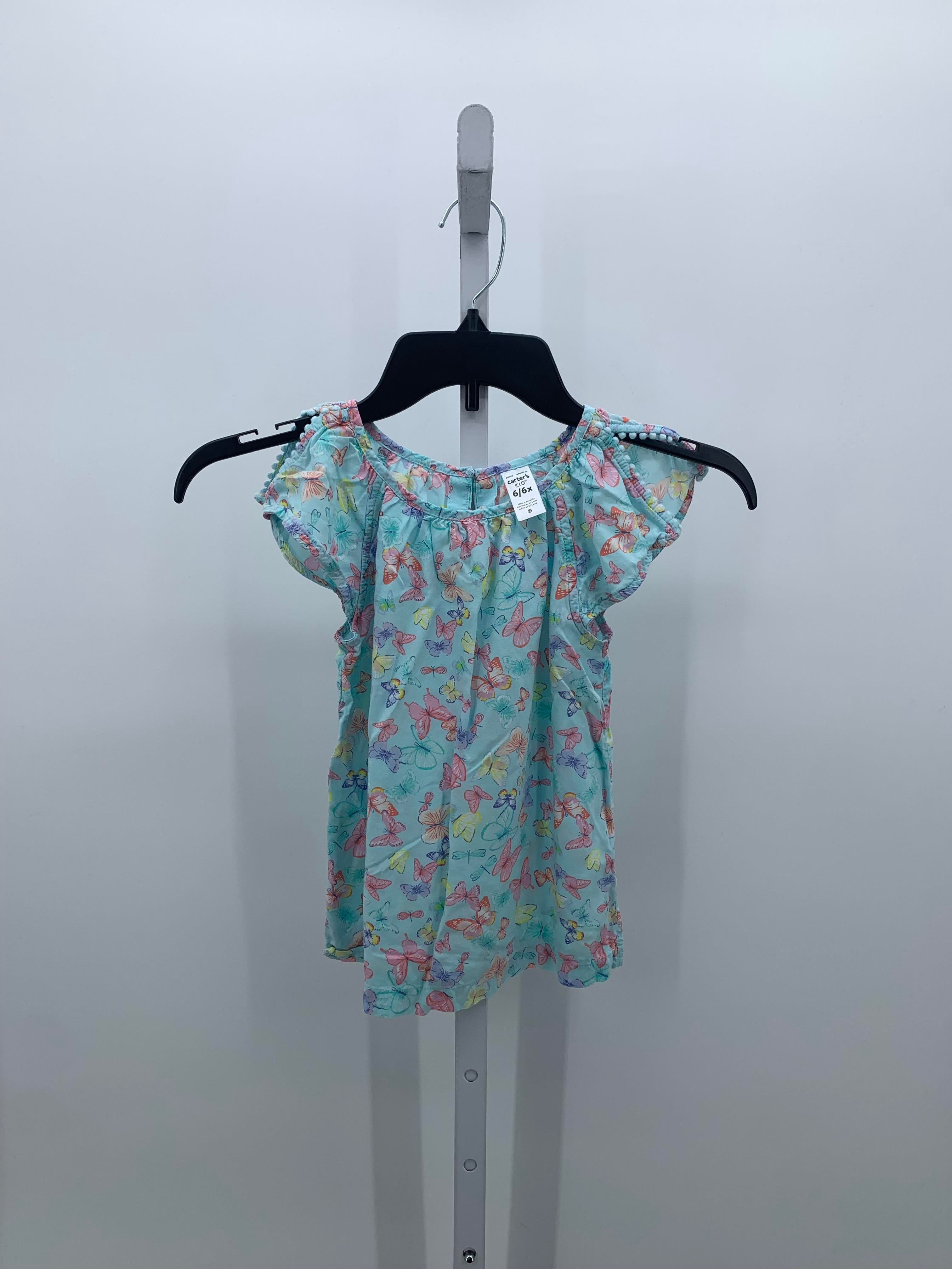 Carters Size 6/6X Girls Short Sleeve Shirt