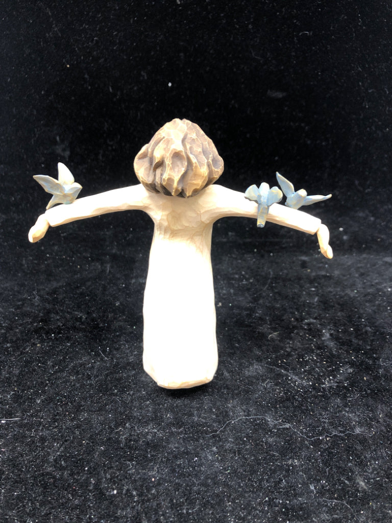 WILLOW TREE HAPPINESS GIRL W BIRDS.